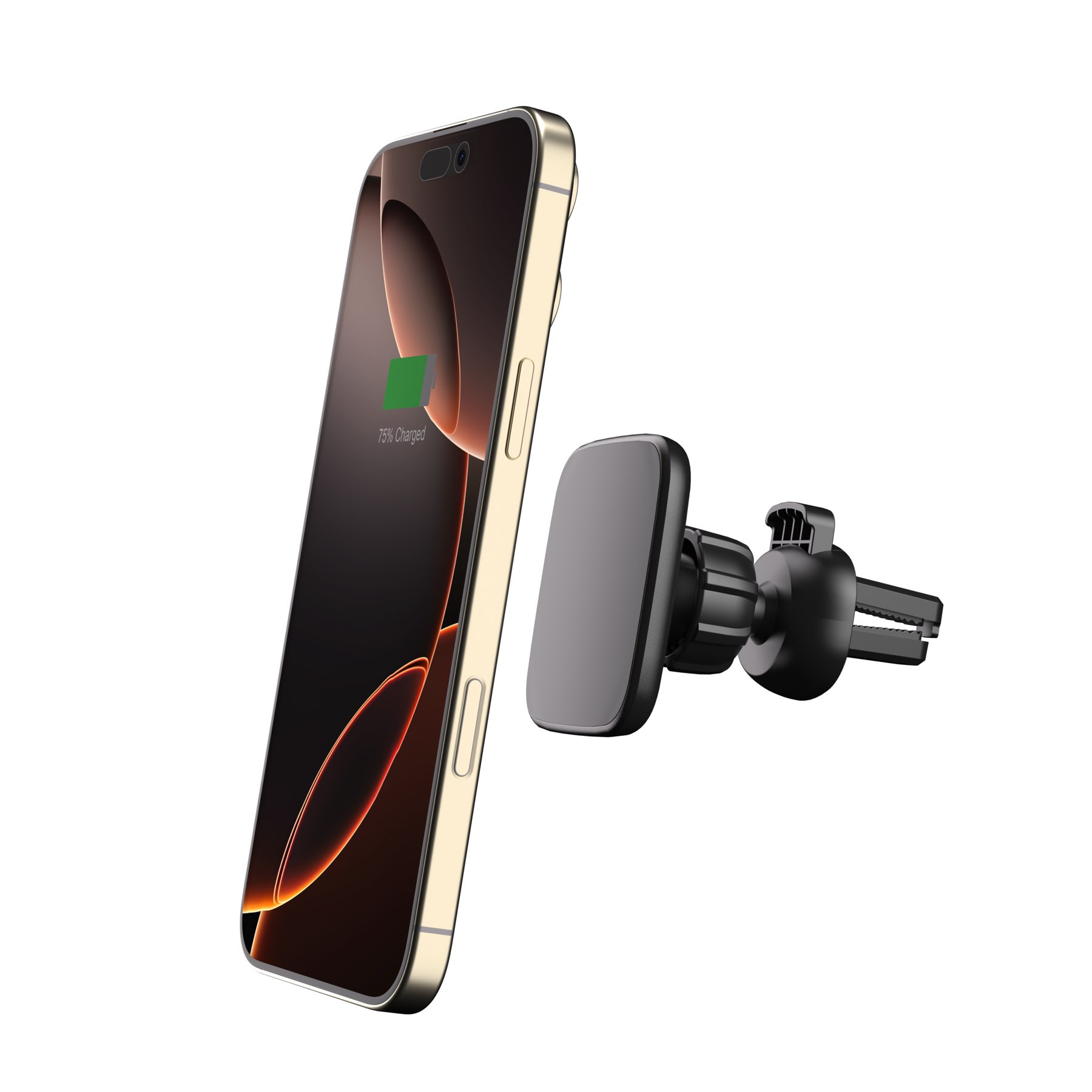 Car Wireless Charging Phone Holder - Side View