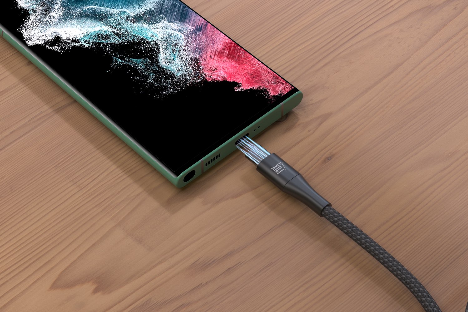 Magnetic Data Transfer Cable - 3D Rendering Showcase