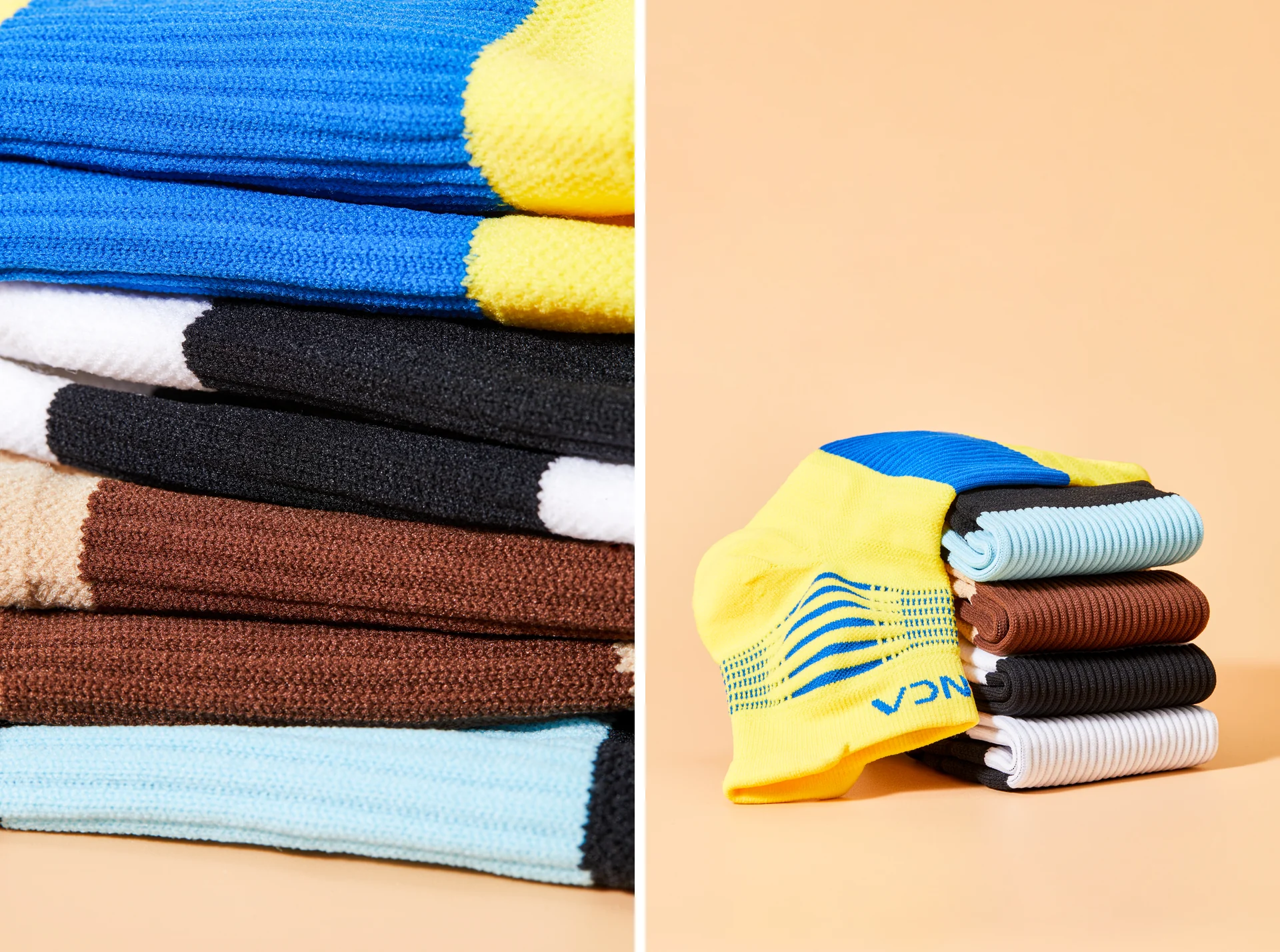 Colour-Block Sports Socks Still-Life Photography
