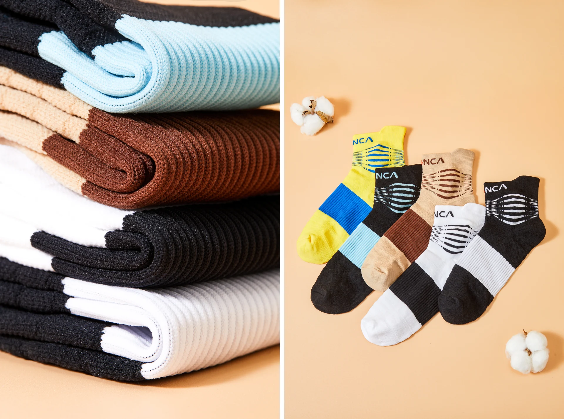 Colour-Block Sports Socks Still-Life Photography