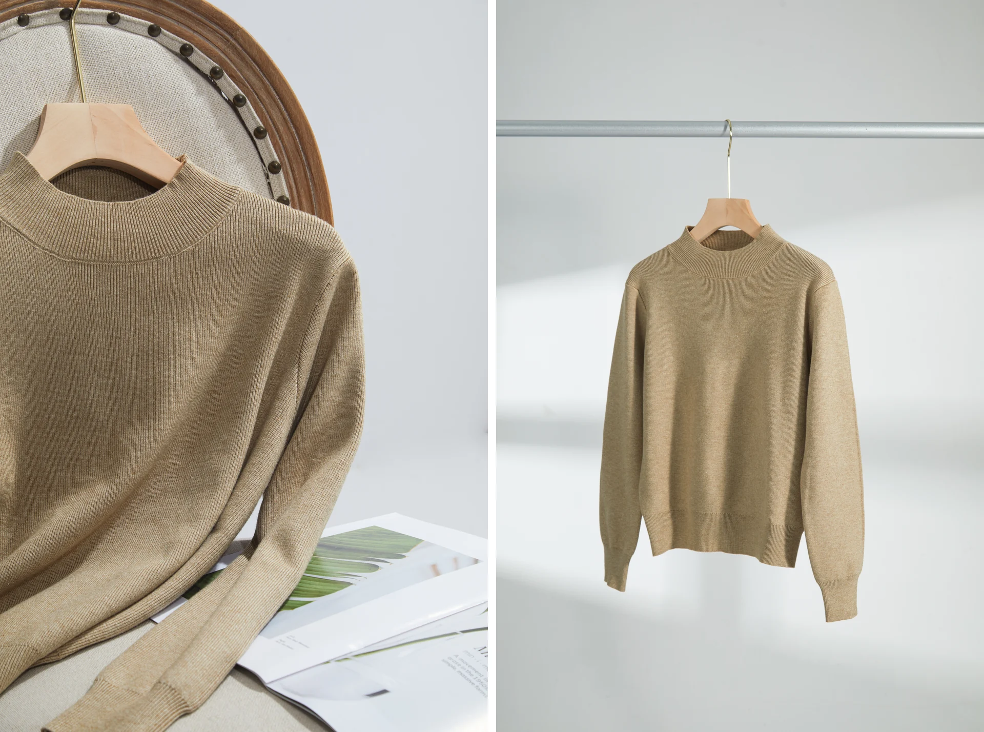 Camel Knit Sweater Still-Life Photography