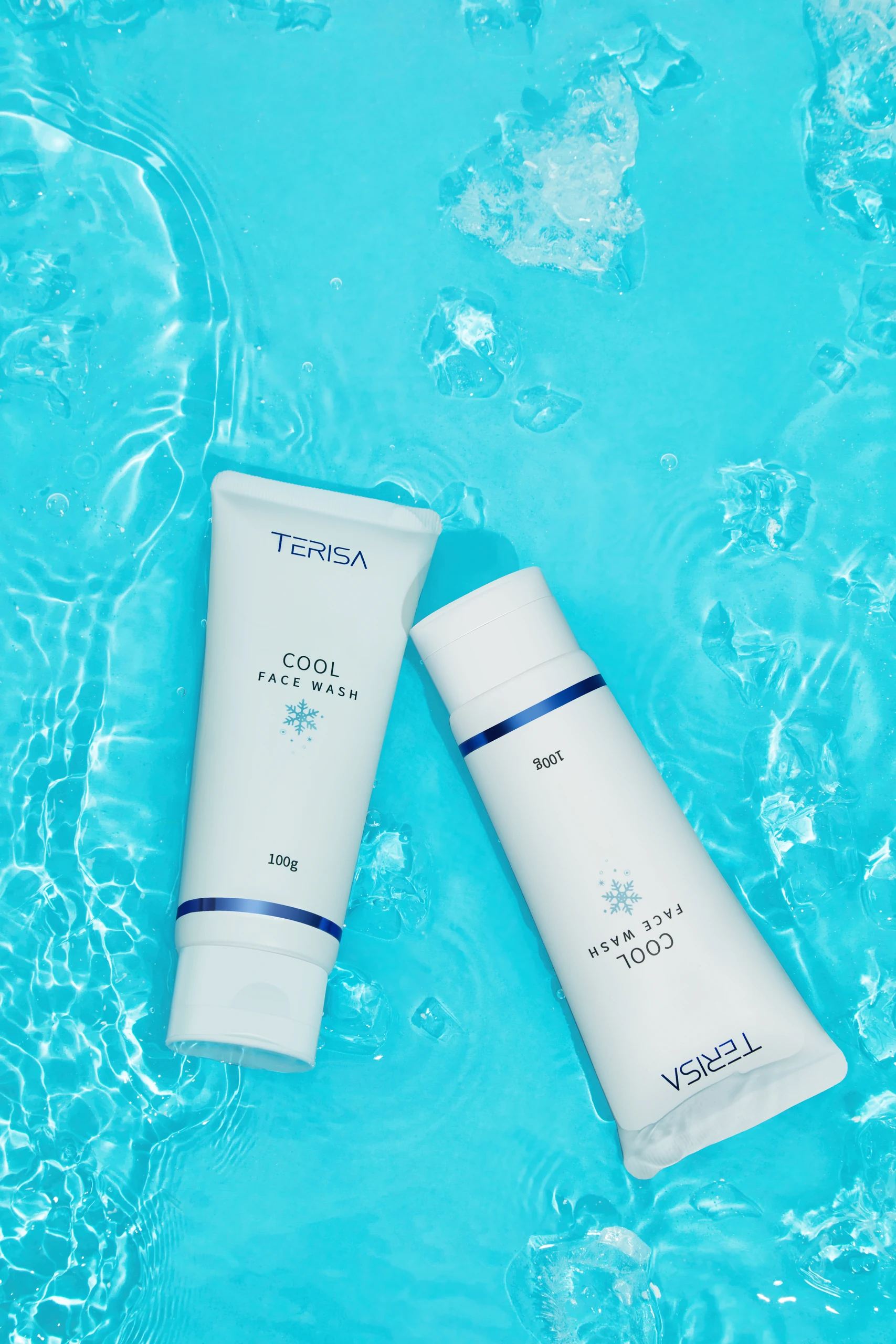 Blue and White Skincare Still Life