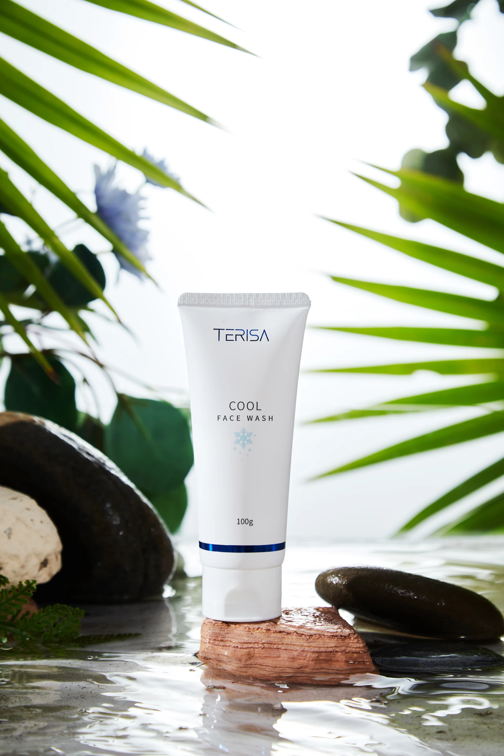 Blue and White Skincare Still Life