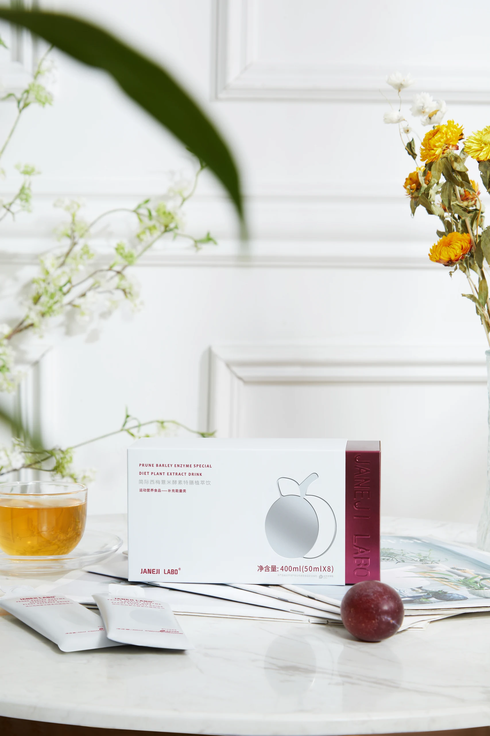 Botanical Drink Packaging Photography