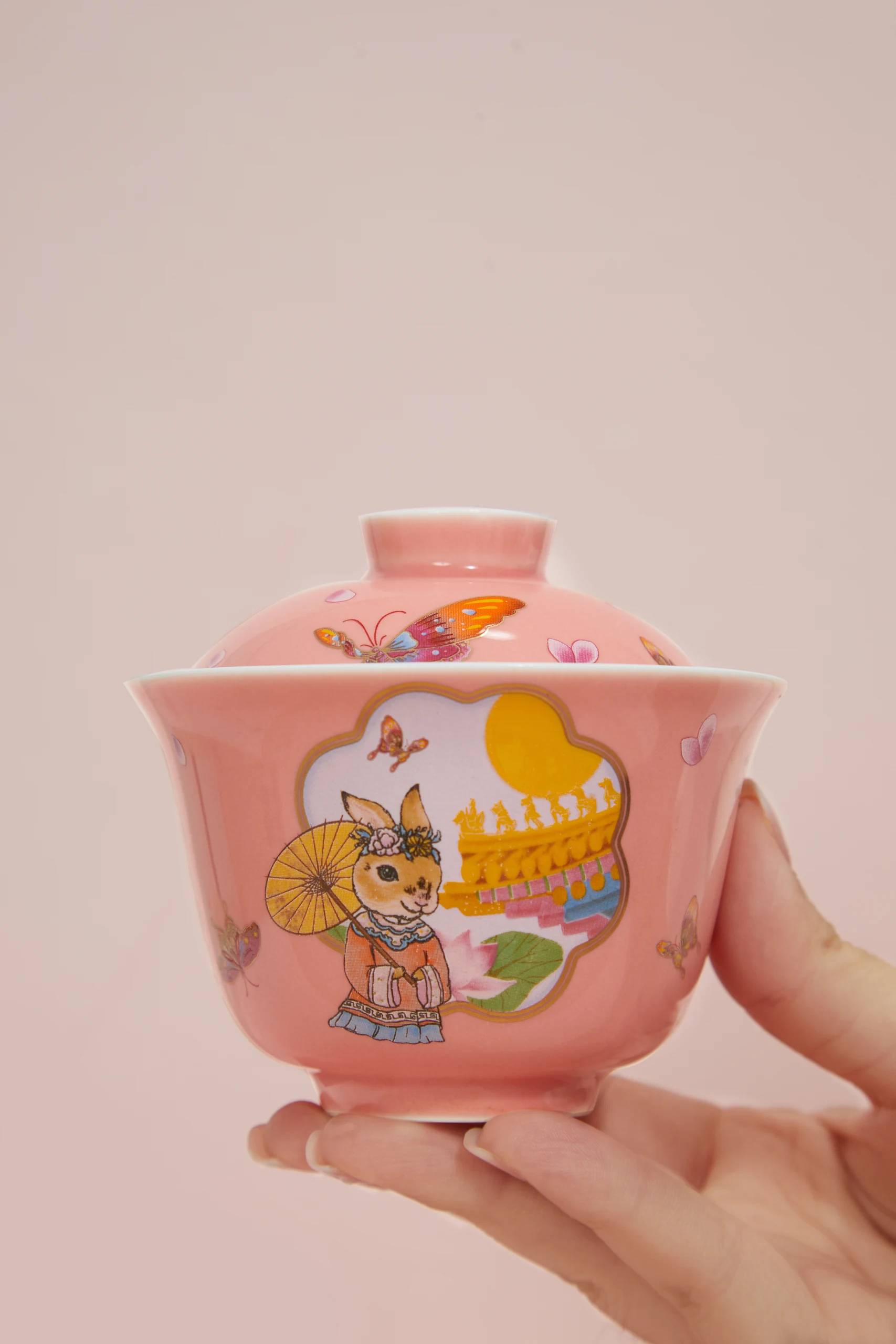 插画茶具与礼盒产品摄影