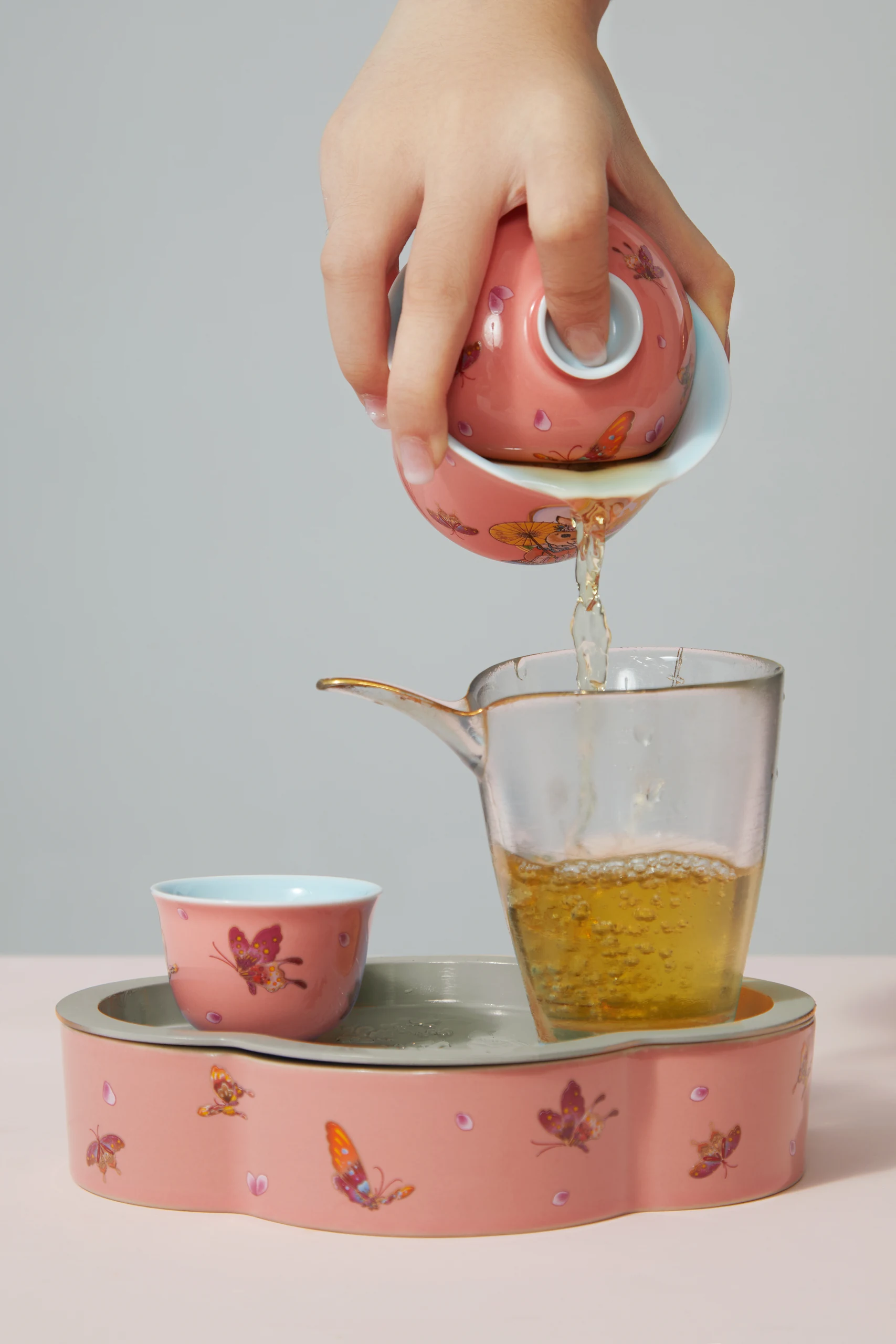 插画茶具与礼盒产品摄影