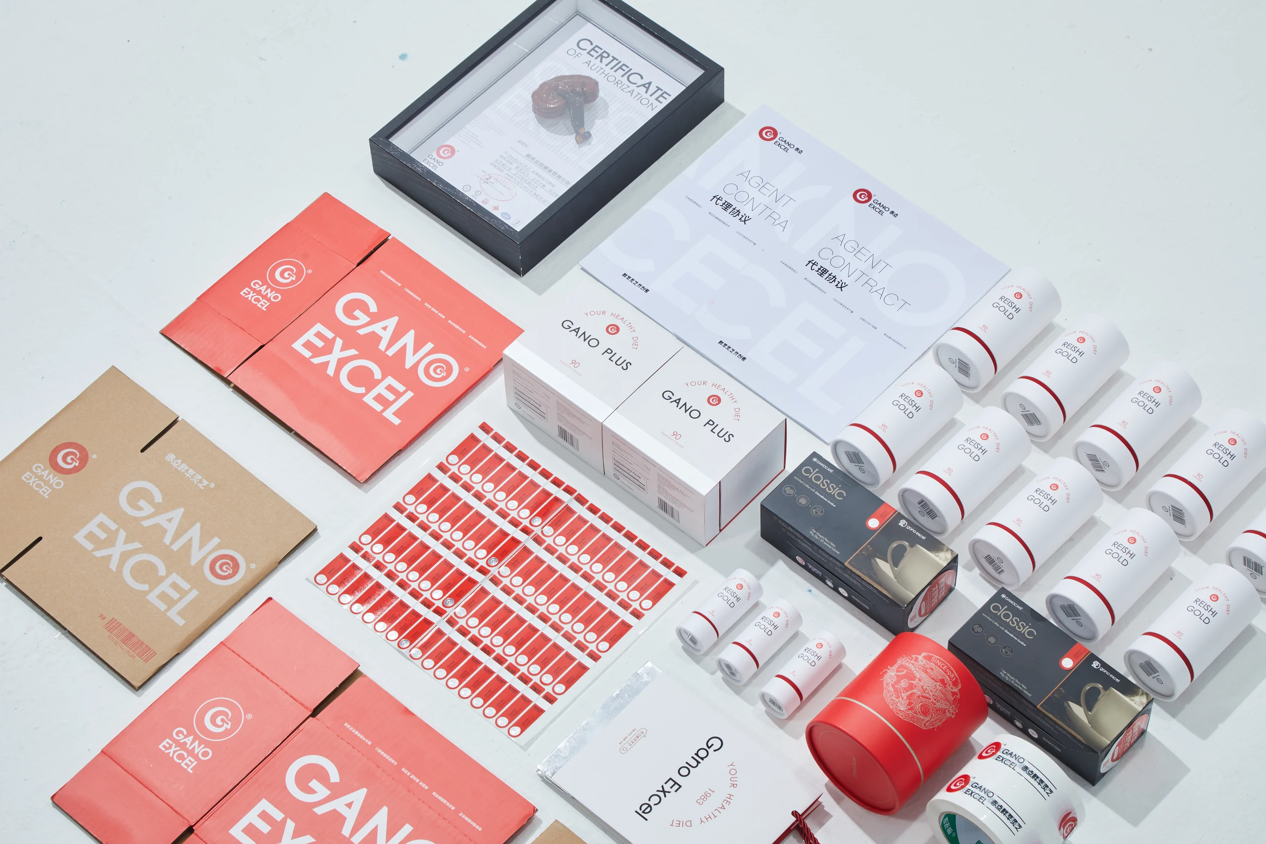 Red and White Packaging Photography