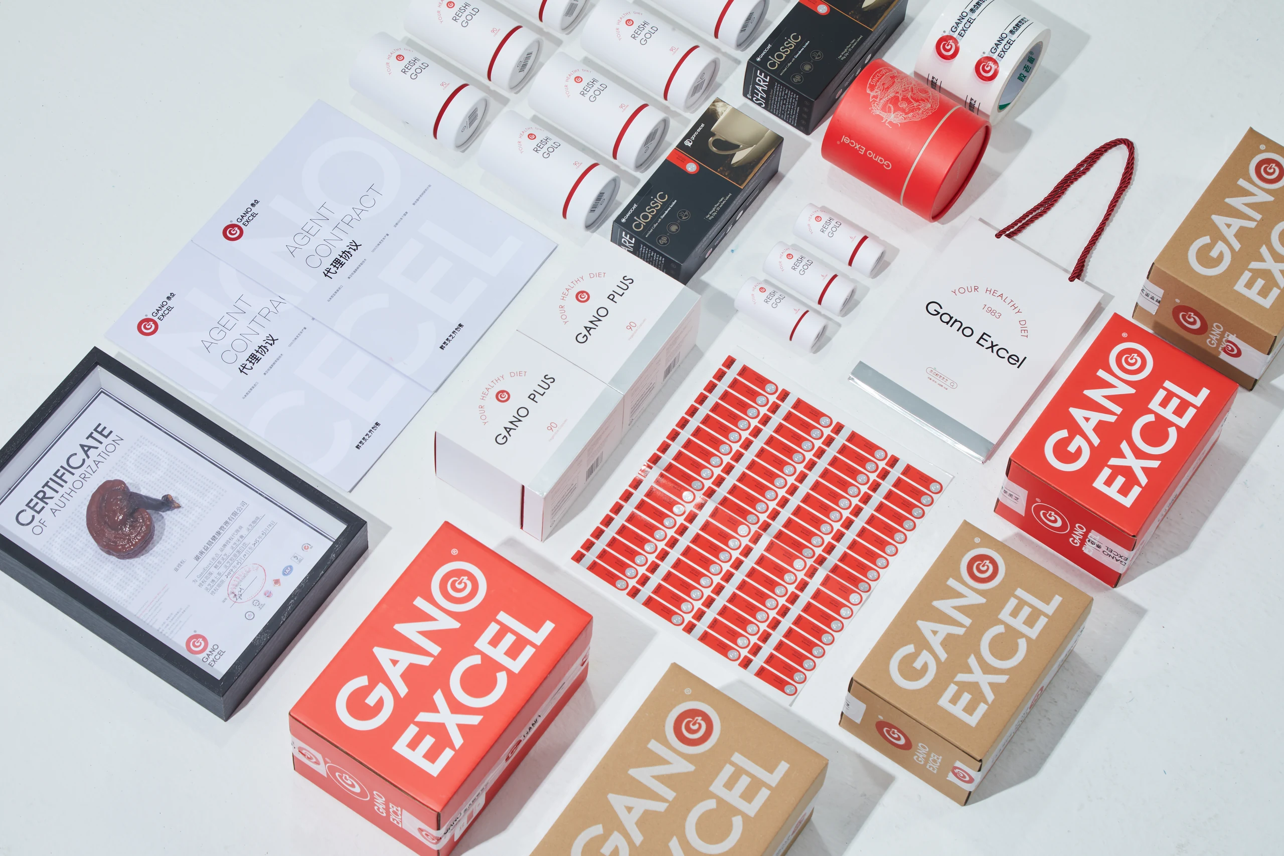 Red and White Packaging Photography