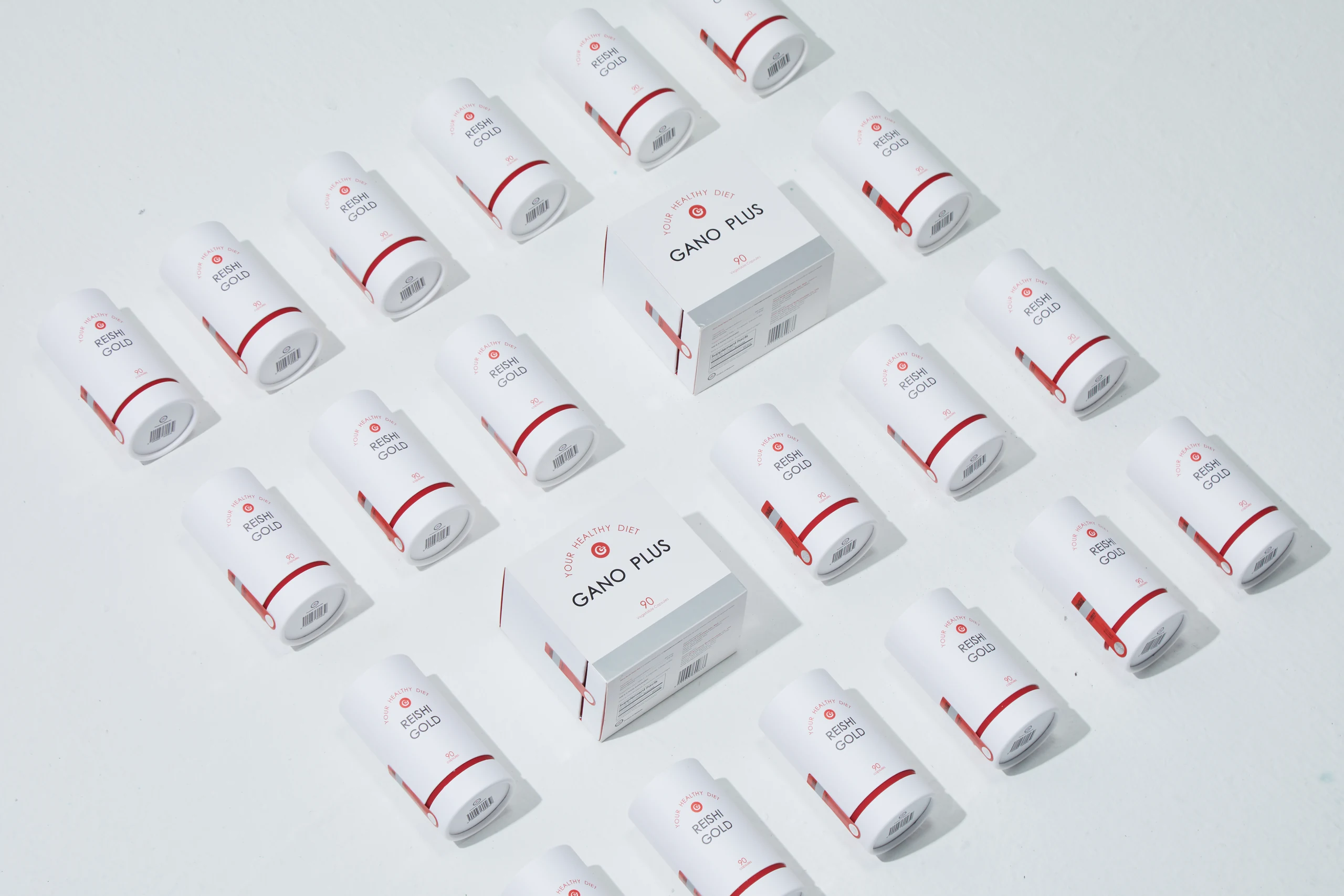 Red and White Packaging Photography