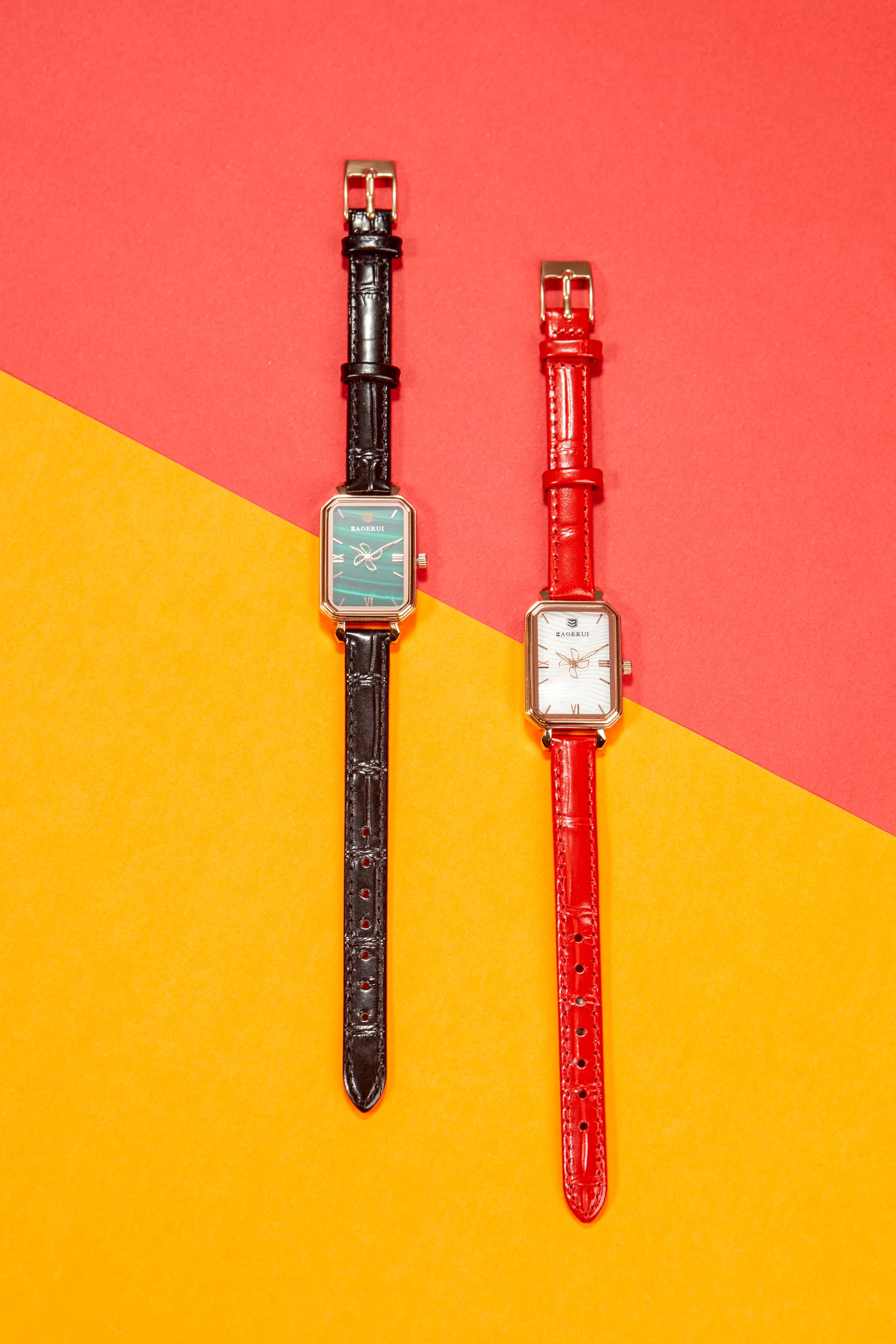 Watches in Color Block Still Life