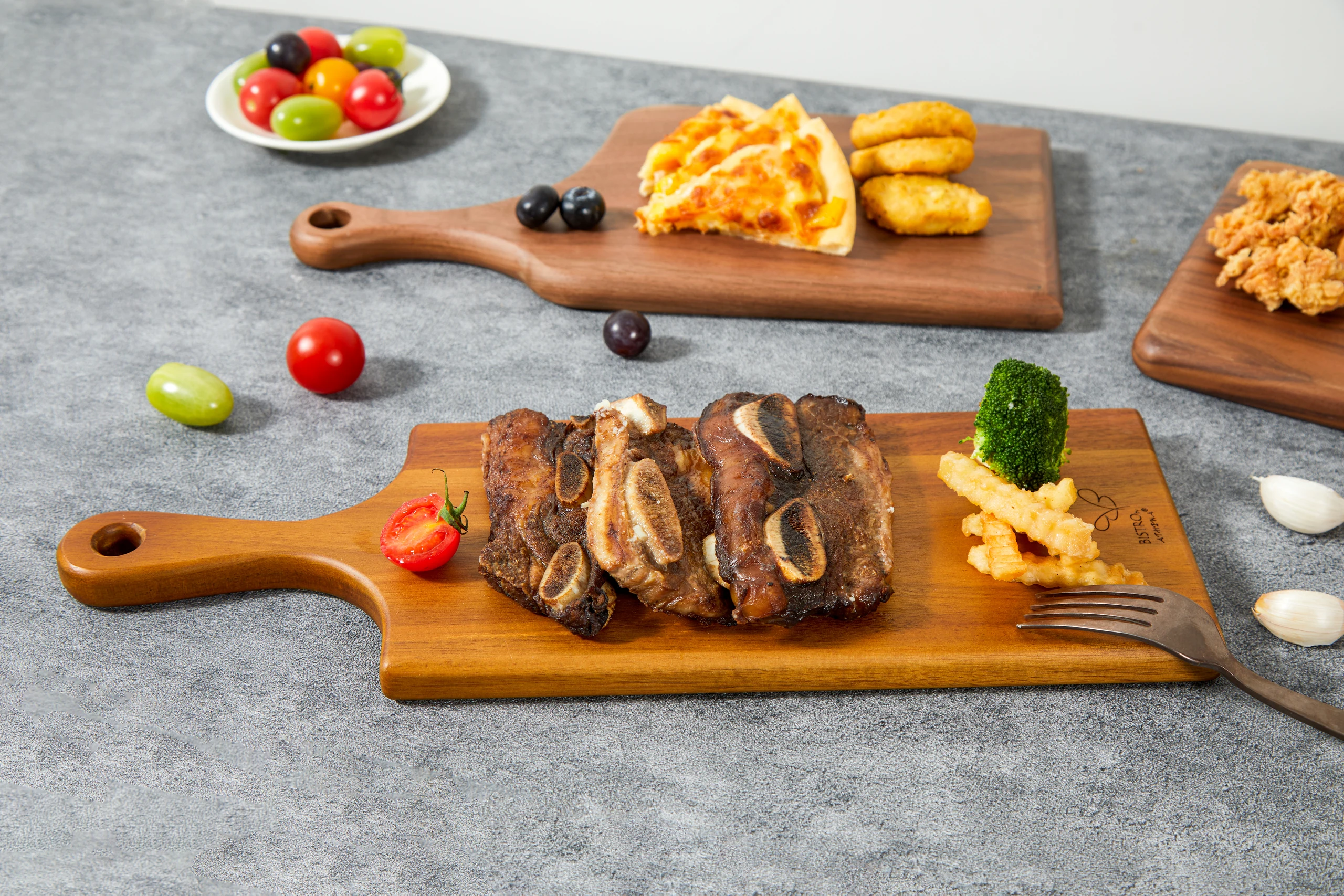 Wooden Serving Boards and Food Photography
