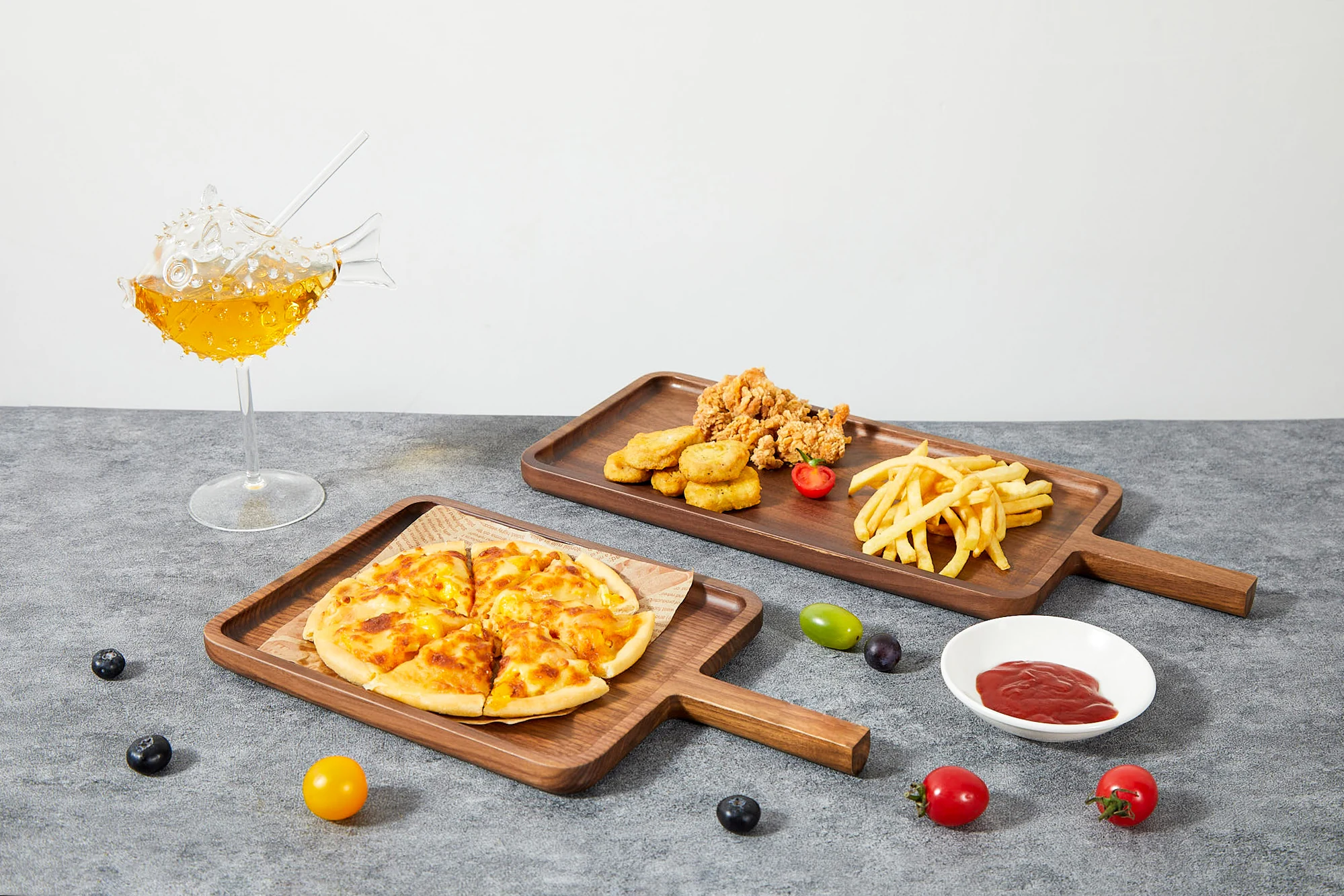 Wooden Serving Boards and Food Photography