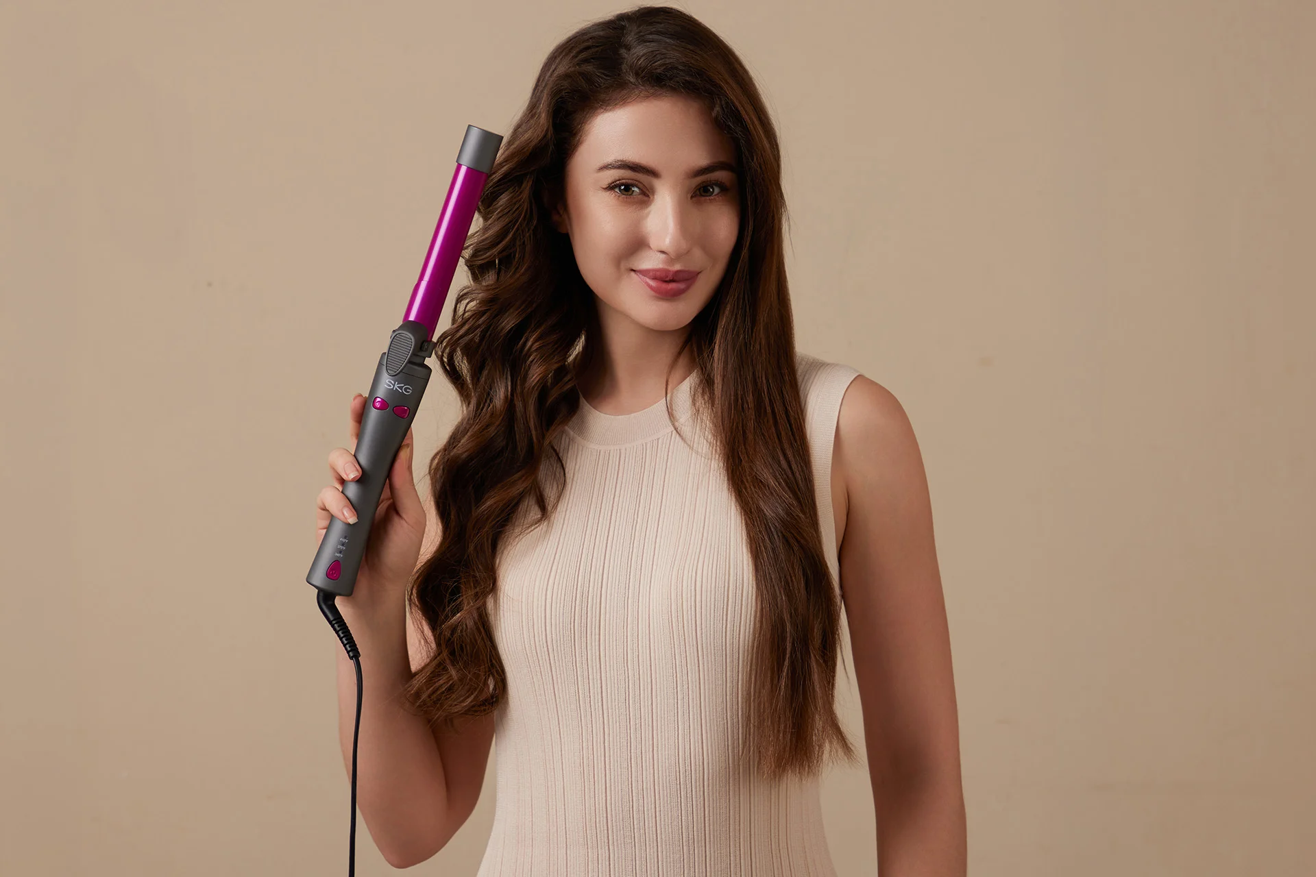 SKG Curling Iron Product Photography | Beauty Appliance Campaign