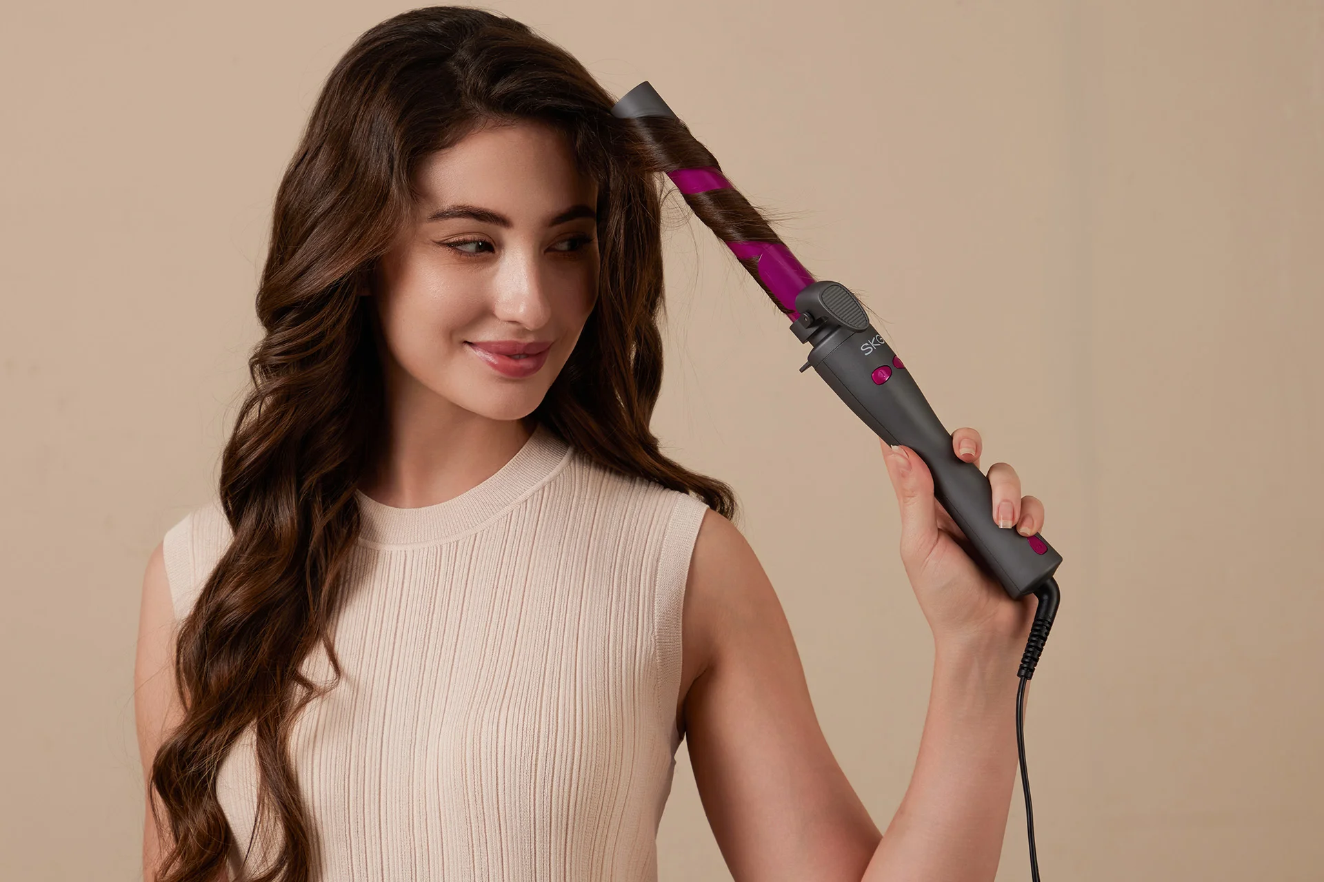 SKG Curling Iron Product Photography | Beauty Appliance Campaign