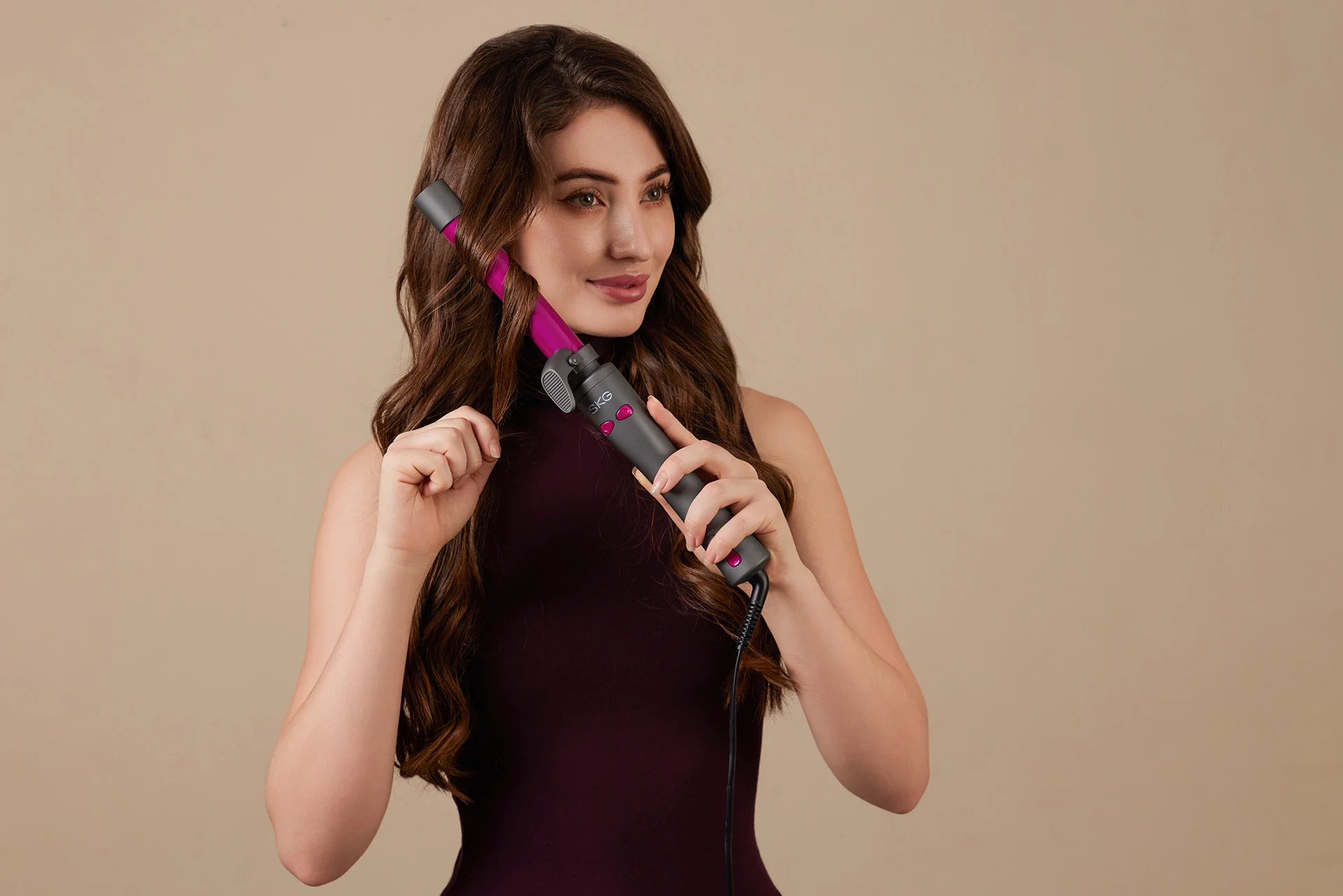SKG Curling Iron Product Photography | Beauty Appliance Campaign